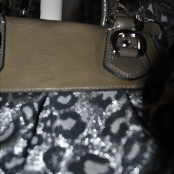 Coach Metallic Gray Leopard Shoulder Bag - Picture 7 of 11